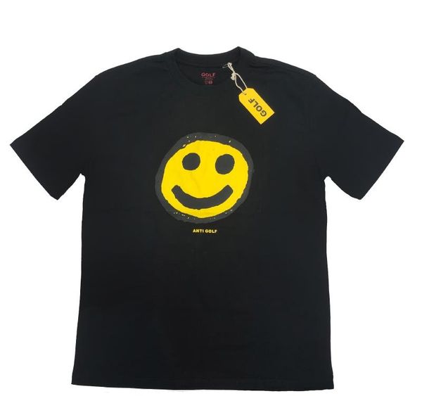 new fashion golf wang smiley t-shirt round neck loose short-sleeved men and women lovers tee st xsq gunn, White;black
new fashion golf wang smiley t-shirt round neck loose short-sleeved men and women lovers tee st xsq gunn, White;black
