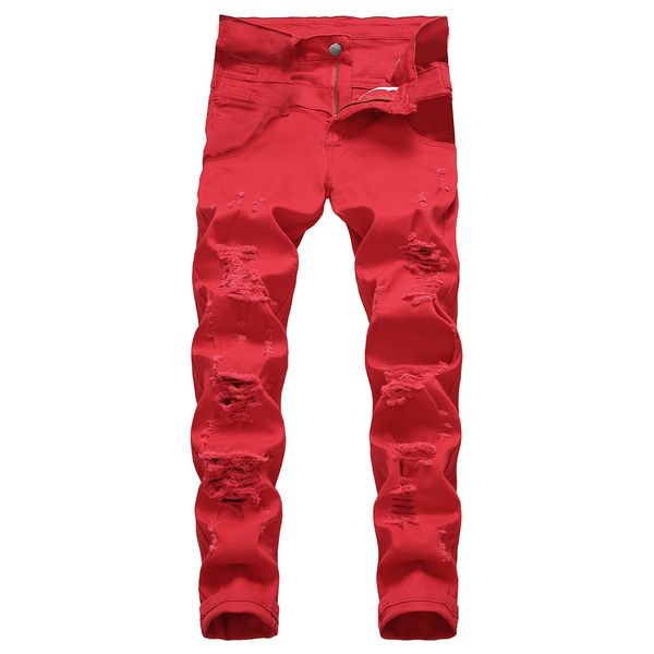 men stretch destroyed ripped design long zipper skinny jeans for guys slim fit personality stretchy casual red jeans denim pants, Blue
men stretch destroyed ripped design long zipper skinny jeans for guys slim fit personality stretchy casual red jeans denim pants, Blue