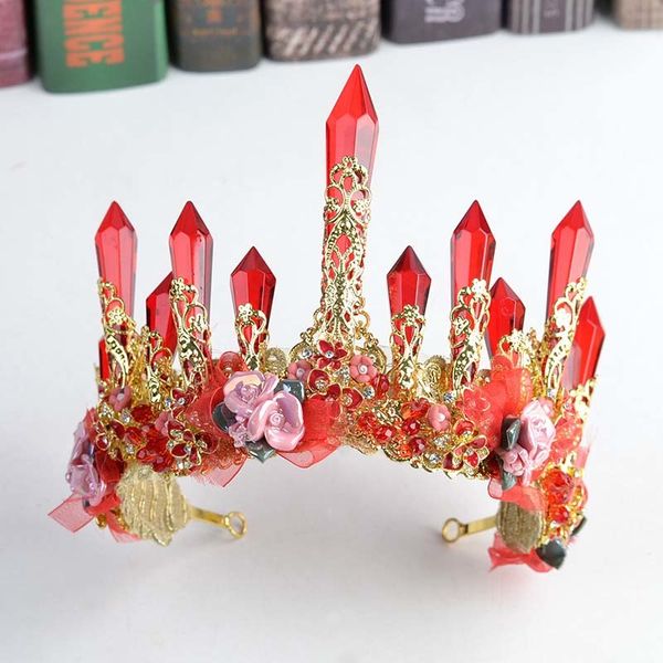 baroque purple red crystal column flower bride tiaras and crown noiva princess diadem bridal jewelry wedding hair accessories bh, Golden;white
baroque purple red crystal column flower bride tiaras and crown noiva princess diadem bridal jewelry wedding hair accessories bh, Golden;white