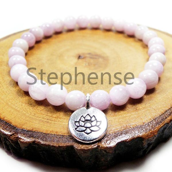 mg0688 8 mm women`s lotus and kunzite bracelet crystals heart chakra bracelet new style yoga mala reiki infused bracelet, Black
mg0688 8 mm women`s lotus and kunzite bracelet crystals heart chakra bracelet new style yoga mala reiki infused bracelet, Black