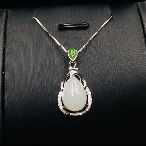 lockets real 925 silver white hetian jade water drop shape design lucky pendant + chain choker necklace for women jewelry
lockets real 925 silver white hetian jade water drop shape design lucky pendant + chain choker necklace for women jewelry