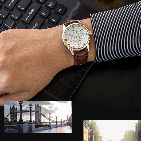 brand mens watch blue glass gemstone dial male business quartz wristwatch featured leather strap clock erkek kol saati@50, Slivery;brown
brand mens watch blue glass gemstone dial male business quartz wristwatch featured leather strap clock erkek kol saati@50, Slivery;brown