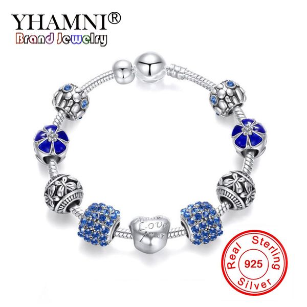 yhamni new fashion 925 solid silver charms bracelets bangles crystal flower beads fit original bracelets jewelry for women ybr052, White
yhamni new fashion 925 solid silver charms bracelets bangles crystal flower beads fit original bracelets jewelry for women ybr052, White