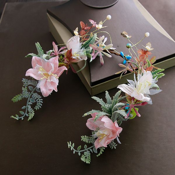 korean mori female simulation flowers garland headdress women hair ornament wedding hair jewelry, Golden;white
korean mori female simulation flowers garland headdress women hair ornament wedding hair jewelry, Golden;white