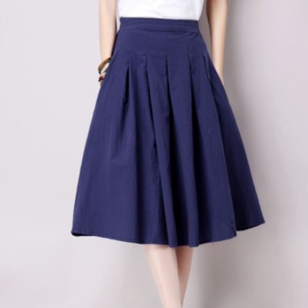 vintage summer bust skirt women linen skirts all-match casual pleated solid color skirts women's clothing da746, Black
vintage summer bust skirt women linen skirts all-match casual pleated solid color skirts women's clothing da746, Black