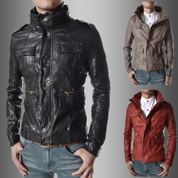 pockets men faux leather jacket england style bomber jackets and coats patchwork motorcycle overcoat, Black
pockets men faux leather jacket england style bomber jackets and coats patchwork motorcycle overcoat, Black