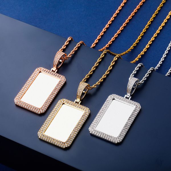 luxury bling zircon hip hop men women necklaces 18k gold rhodium plated rectangle memory p diy pendant necklaces, Silver
luxury bling zircon hip hop men women necklaces 18k gold rhodium plated rectangle memory p diy pendant necklaces, Silver
