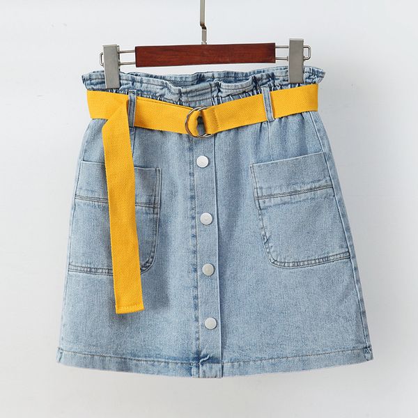 a-line skirt female summer korean leisure high waist jeans skirt half body, Black;gray
a-line skirt female summer korean leisure high waist jeans skirt half body, Black;gray