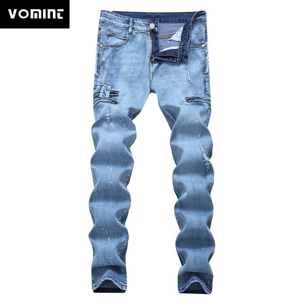 vomint new mens designer ripped biker jeans men distressed moto joggers washed pleated blue vintage washed jeans
vomint new mens designer ripped biker jeans men distressed moto joggers washed pleated blue vintage washed jeans