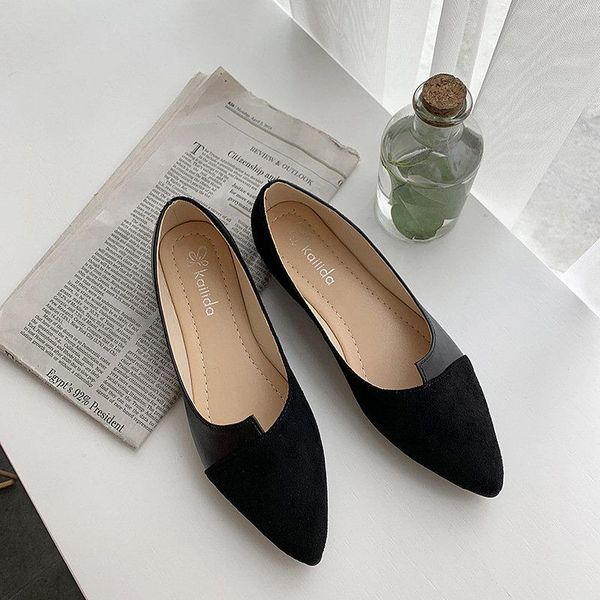 shoes woman summer new fashion women splice color flats fashion pointed toe ballerina ballet flat slip on casual shoes, Black
shoes woman summer new fashion women splice color flats fashion pointed toe ballerina ballet flat slip on casual shoes, Black