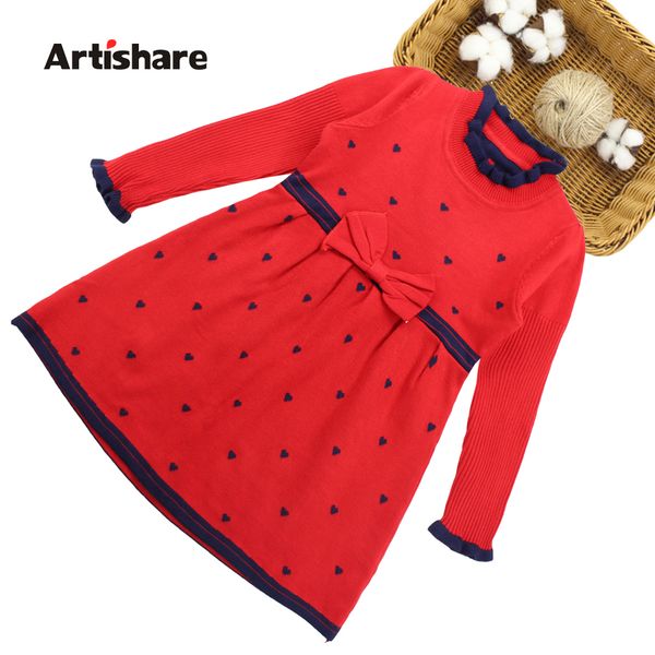 girl dress knitted vestidos for children heart pattern children party dress autumn winter children's costumes for girls 8 10 12, Red;yellow
girl dress knitted vestidos for children heart pattern children party dress autumn winter children's costumes for girls 8 10 12, Red;yellow
