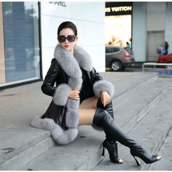 plus size thick winter coat women's leather jacket female jaqueta de couro feminina faux fur collar pu leather jackets s-6xl, Black
plus size thick winter coat women's leather jacket female jaqueta de couro feminina faux fur collar pu leather jackets s-6xl, Black