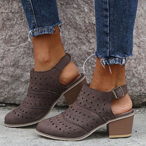 summer women's retro pumps sandals women cut out buckle straps thick square heels ladies sewing female casual shoes plus size, Black
summer women's retro pumps sandals women cut out buckle straps thick square heels ladies sewing female casual shoes plus size, Black