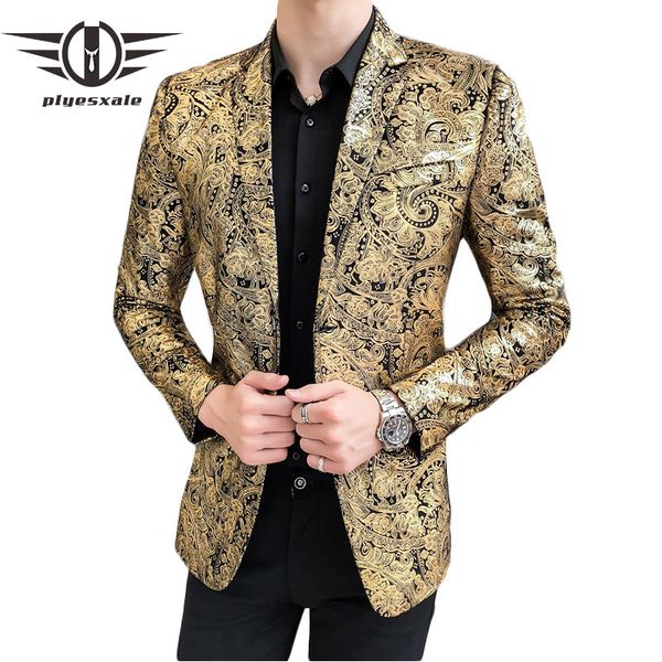 plyesxale gold blazer for men 2019 slim fit floral print men blazer jacket plus size 5xl costum homme mariage prom blazers q624, White;black
plyesxale gold blazer for men 2019 slim fit floral print men blazer jacket plus size 5xl costum homme mariage prom blazers q624, White;black