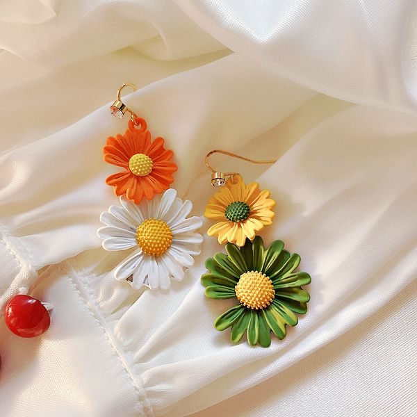 euramerican romantic golden flower drop earrings for women symmetrical asymmetric girl summer shopping beach jewelry, Silver
euramerican romantic golden flower drop earrings for women symmetrical asymmetric girl summer shopping beach jewelry, Silver