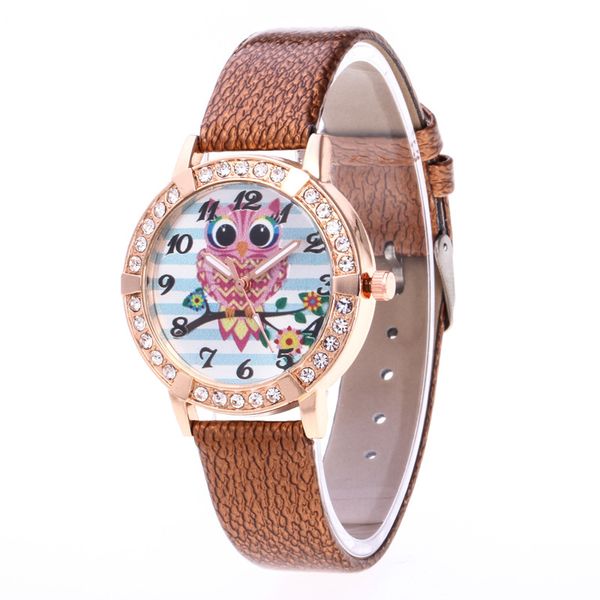2018 owl pattern round dial wrist watch pu leather quartz watch luxury rhinestone ornaments women watches for dropshipping, Slivery;brown
2018 owl pattern round dial wrist watch pu leather quartz watch luxury rhinestone ornaments women watches for dropshipping, Slivery;brown