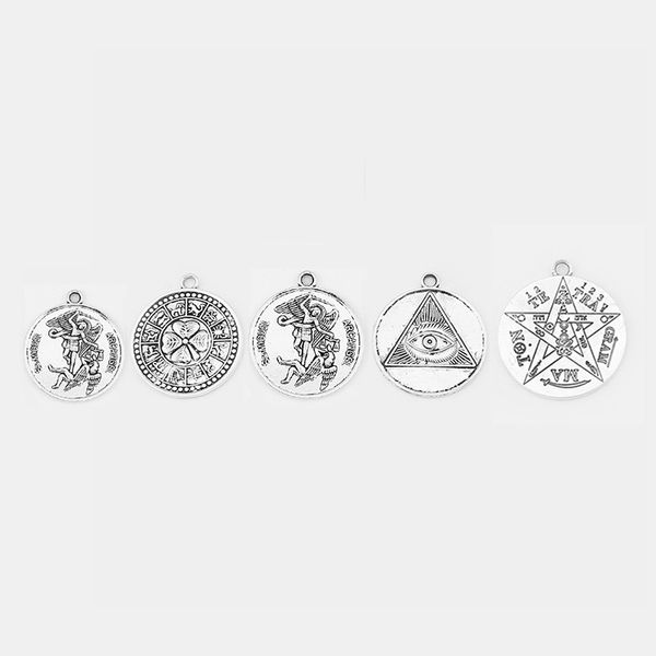 3pcs antique silver sanmiguel arcangel/tetragrammaton/leaf zodiac/eye pentagram pagan wiccan amulet charms pendant statement
3pcs antique silver sanmiguel arcangel/tetragrammaton/leaf zodiac/eye pentagram pagan wiccan amulet charms pendant statement