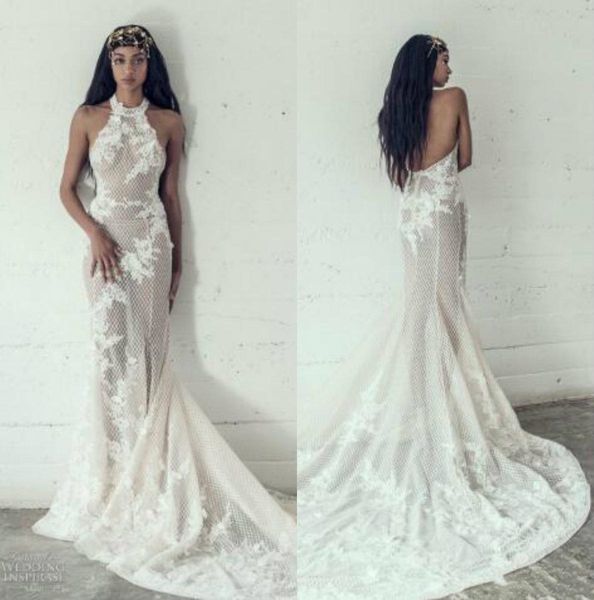 adam zohar 2019 mermaid wedding dresses halter appliqued bridal gowns sweep train abiti da sposa robe de custom wedding dress, White
adam zohar 2019 mermaid wedding dresses halter appliqued bridal gowns sweep train abiti da sposa robe de custom wedding dress, White