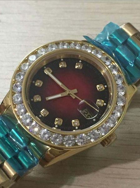 luxury sapphire day-date 2 ii 41mm president 18k yellow gold red dial bigger diamond automatic mens men's watch watches, Slivery;brown
luxury sapphire day-date 2 ii 41mm president 18k yellow gold red dial bigger diamond automatic mens men's watch watches, Slivery;brown