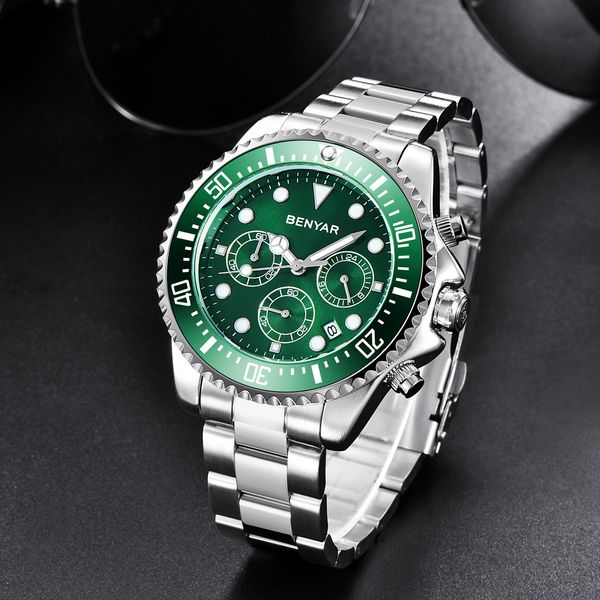 brand men benyar mens watches stainless relogio fashion luxury sports masculino quartz chronograph 2020 waterproof steel watch hgsqw, Slivery;brown
brand men benyar mens watches stainless relogio fashion luxury sports masculino quartz chronograph 2020 waterproof steel watch hgsqw, Slivery;brown