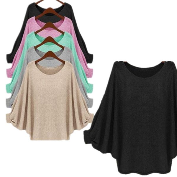 2019 new fashion trend autumn and spring models ladies 1pcs loose solid bat women sleeves knitwear pullover sweaters, White;black
2019 new fashion trend autumn and spring models ladies 1pcs loose solid bat women sleeves knitwear pullover sweaters, White;black
