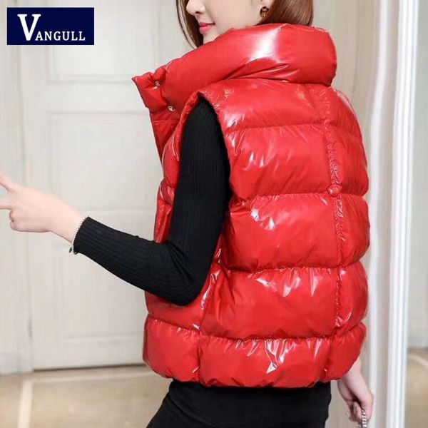 vangull woman down cotton vest winter solid sleeveless thick vest 2019 autumn new stand collar zipper patent leather glossy, Black;white
vangull woman down cotton vest winter solid sleeveless thick vest 2019 autumn new stand collar zipper patent leather glossy, Black;white