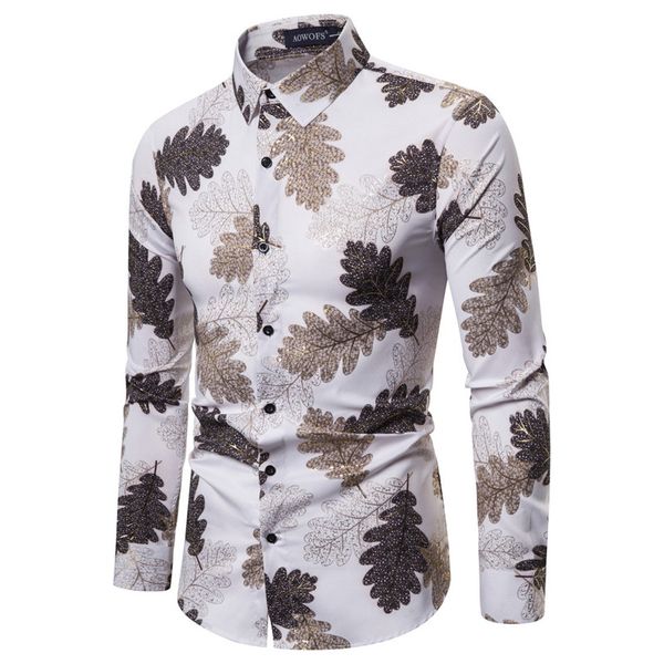 men's casual shirts mens button down dress hipster shiny leaf bronzing shirt men nightclub wedding tuxedo male camisa hombre xxl, White;black
men's casual shirts mens button down dress hipster shiny leaf bronzing shirt men nightclub wedding tuxedo male camisa hombre xxl, White;black