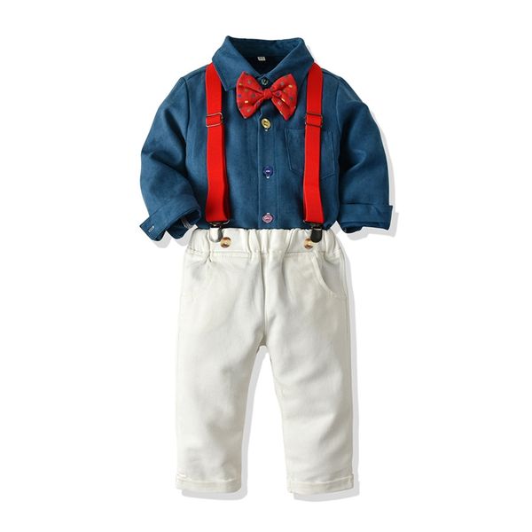 children autumn clothing set 2019 baby boys wedding party new year kids clothes t-shirt+belt pants+tie 3pcs infant boys outfits, White
children autumn clothing set 2019 baby boys wedding party new year kids clothes t-shirt+belt pants+tie 3pcs infant boys outfits, White