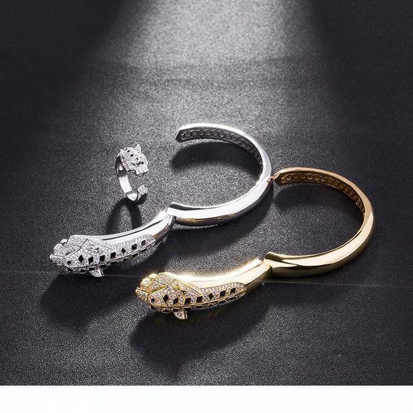 leopard bracelets for women 18k gold plated hiphop jewelry bling cubic zirconia wedding bangle brand designer bracelet ing, Black 
leopard bracelets for women 18k gold plated hiphop jewelry bling cubic zirconia wedding bangle brand designer bracelet ing, Black
