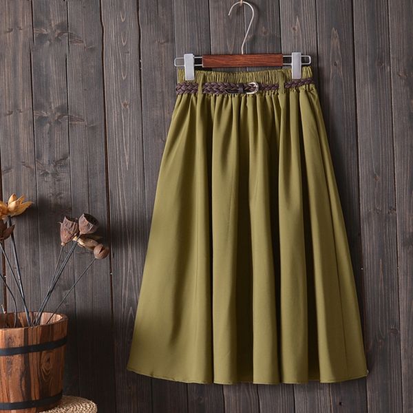midi knee length summer skirt women with belt 2019 fashion korean ladies high waist pleated a-line school skirt female, Black
midi knee length summer skirt women with belt 2019 fashion korean ladies high waist pleated a-line school skirt female, Black