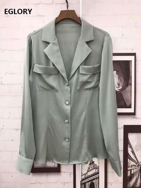 silk blouse shirt 2020 autumn style women notched collar chest pocket patchwork long sleeve elegant work shirt xl, White
silk blouse shirt 2020 autumn style women notched collar chest pocket patchwork long sleeve elegant work shirt xl, White