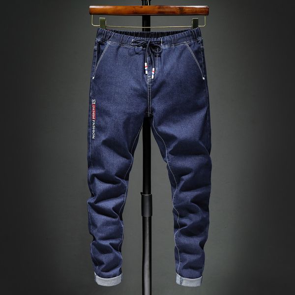 mens fashion 2020 jeans men's elastic hip hop pants men's loose casual feet tight waist trend, Blue
mens fashion 2020 jeans men's elastic hip hop pants men's loose casual feet tight waist trend, Blue