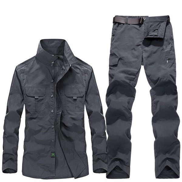 men's casual tracksuit agent jeep outdoor quick-drying shirt male loose large size military uniform thin waterproof tactical shirt, Gray
men's casual tracksuit agent jeep outdoor quick-drying shirt male loose large size military uniform thin waterproof tactical shirt, Gray
