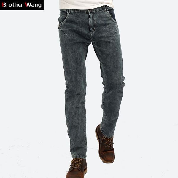 men's jeans brother wang 2021 stretch skinny men fashion casual gray slim for male brand pants d605, Blue
men's jeans brother wang 2021 stretch skinny men fashion casual gray slim for male brand pants d605, Blue