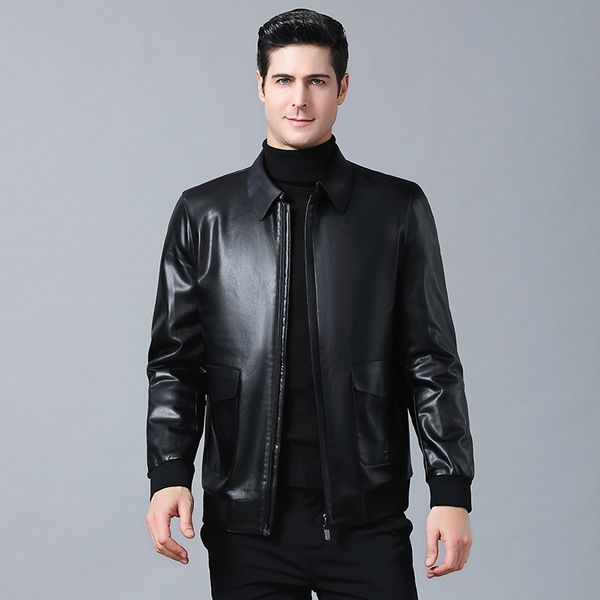 men's fur & faux 100% sheepskin fashion jackets motorcycle coat male genuine leather clothing design real overcoats, Black
men's fur & faux 100% sheepskin fashion jackets motorcycle coat male genuine leather clothing design real overcoats, Black