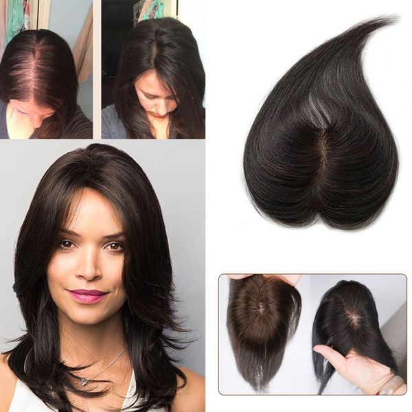 remy human hair 7*10 cm silk base hairpieces replacement clip in hair er for women crown piece, Black;brown 
remy human hair 7*10 cm silk base hairpieces replacement clip in hair er for women crown piece, Black;brown