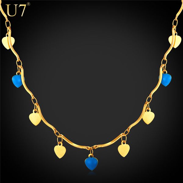 new new cute two tone heart pendant charms necklaces women jewelry 18k gold plated link chain choker necklaces gift n551
new new cute two tone heart pendant charms necklaces women jewelry 18k gold plated link chain choker necklaces gift n551
