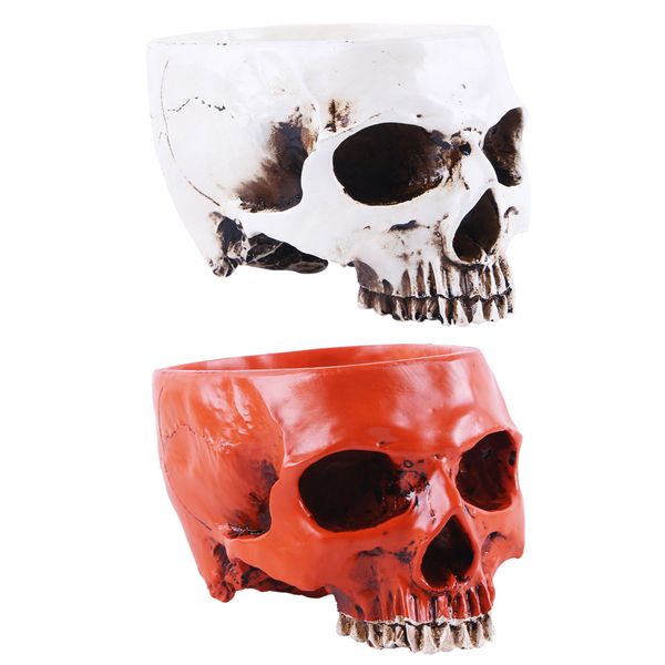 2pieces human skull head design flower pot planter container replica home decor
2pieces human skull head design flower pot planter container replica home decor