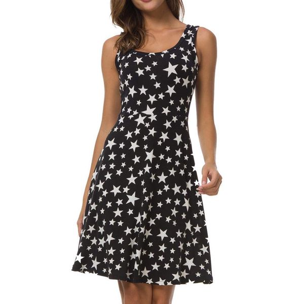 women's summer casual printed vest dresses sundress sleeveless mini beach dresses, Black;gray
women's summer casual printed vest dresses sundress sleeveless mini beach dresses, Black;gray