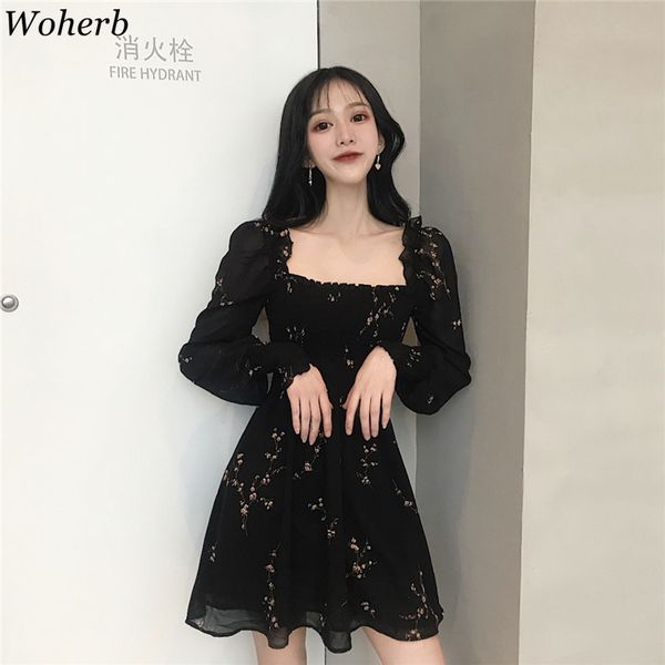 woherb 2020 summer womens black dress vintage flower print long sleeve dresses korean casual mini vestidos mujer 21593, Black;pink
woherb 2020 summer womens black dress vintage flower print long sleeve dresses korean casual mini vestidos mujer 21593, Black;pink