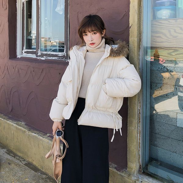 jackets woman winter coat parka 2018 new loose waist large fur collar down jacket female short large size thick jacket kf5540, Black
jackets woman winter coat parka 2018 new loose waist large fur collar down jacket female short large size thick jacket kf5540, Black