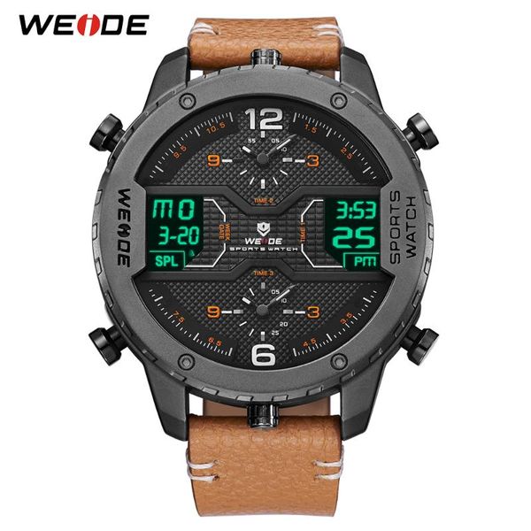 weide men watch numeral digital calendar date quartz genuine leather strap wristwatch relogio masculino casual watch, Slivery;brown
weide men watch numeral digital calendar date quartz genuine leather strap wristwatch relogio masculino casual watch, Slivery;brown