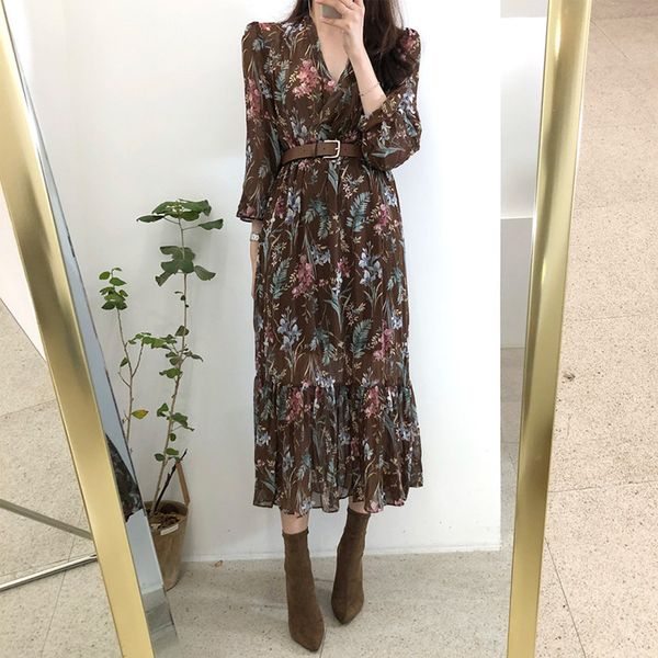 платье женщин 2019 весна лето корейских мод vintage цветочный принт шифон midi платье дамы элегантные платья с поясом одеждой, Black;pink
платье женщин 2019 весна лето корейских мод vintage цветочный принт шифон midi платье дамы элегантные платья с поясом одеждой, Black;pink