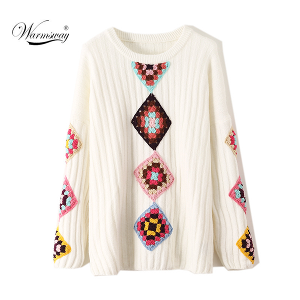 2020 fall winter new arrival plus size loose knitted o-neck long sleeve casual handmade hook flowers pullover c-146, White;black
2020 fall winter new arrival plus size loose knitted o-neck long sleeve casual handmade hook flowers pullover c-146, White;black