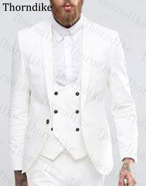 thorndike white shawl lapel wedding suit men custom made 3 pieces set party business wear suit for men solid slim fit suits, White;black
thorndike white shawl lapel wedding suit men custom made 3 pieces set party business wear suit for men solid slim fit suits, White;black