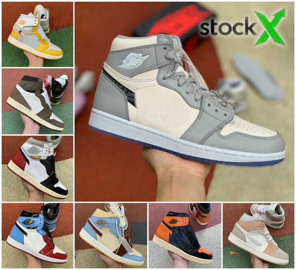 1 high travis scotts low fearless panda obsidian mens basketball shoes racerl blue unc 1s chicago banned bred toe men sport fashion sneakers, Black
1 high travis scotts low fearless panda obsidian mens basketball shoes racerl blue unc 1s chicago banned bred toe men sport fashion sneakers, Black