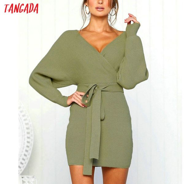 tangada women dress 2018 knitted mini dress autumn winter ladies green sweater long sleeve vintage korean ady08, White;black
tangada women dress 2018 knitted mini dress autumn winter ladies green sweater long sleeve vintage korean ady08, White;black
