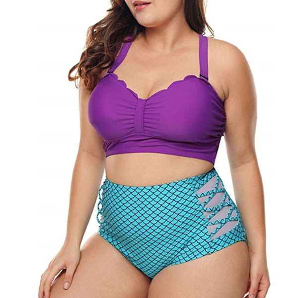 2020 plus size purple printed swimwear high waist bikini set women bathing suits bodysuit two piece swimsuit for female
2020 plus size purple printed swimwear high waist bikini set women bathing suits bodysuit two piece swimsuit for female