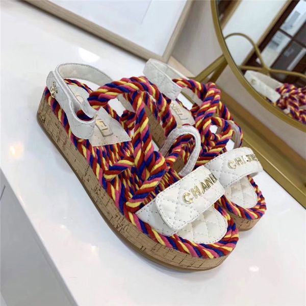 New Women sandals Cord Luxury Designer Sandals Multicolor and ivory White and black Sandals Leather Belt box
New Women sandals Cord Luxury Designer Sandals Multicolor and ivory White and black Sandals Leather Belt box