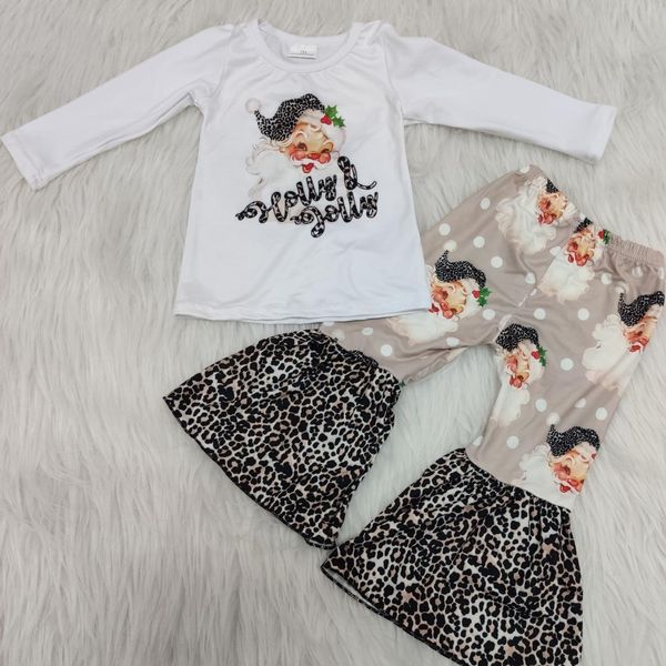 girl fall outfit santa claus print children's wear christmas leopard stitching fashion personality boutique 2 piece set, White
girl fall outfit santa claus print children's wear christmas leopard stitching fashion personality boutique 2 piece set, White